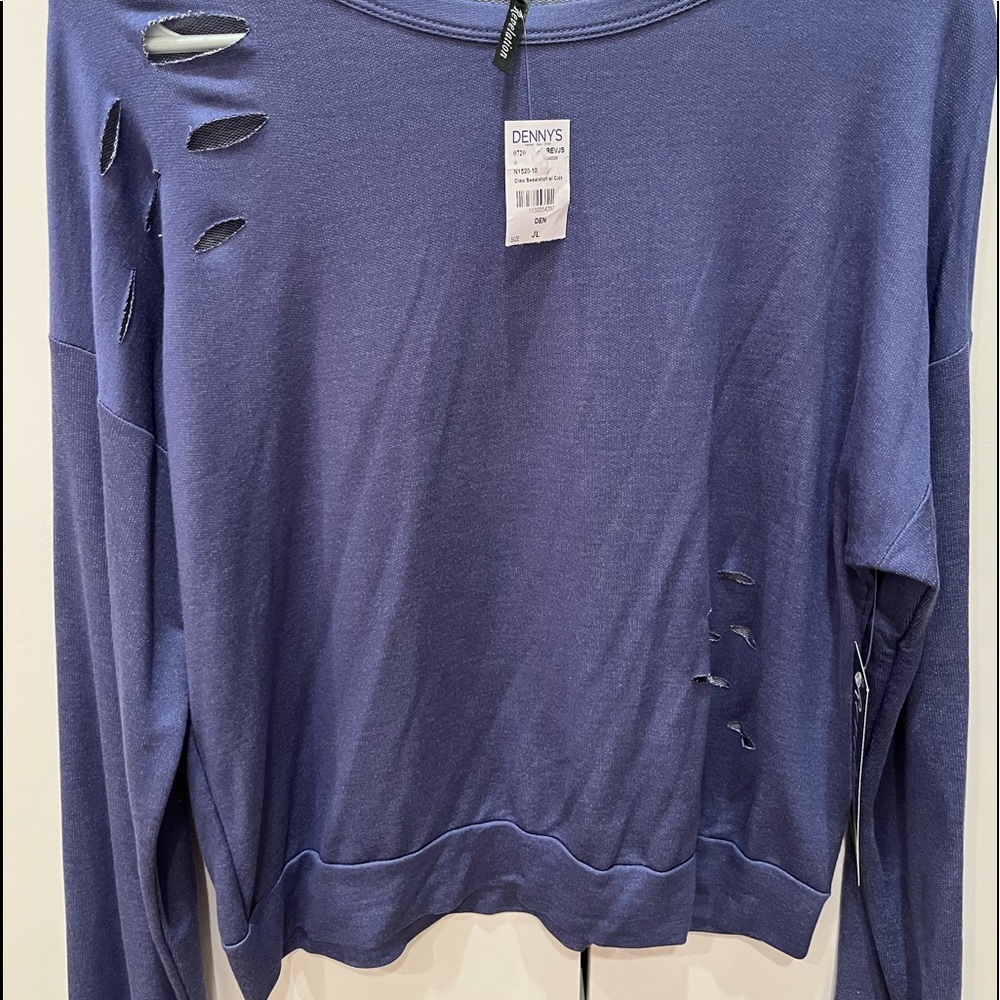 DISTRESSED LIGHTWEIGHT CREWNECK